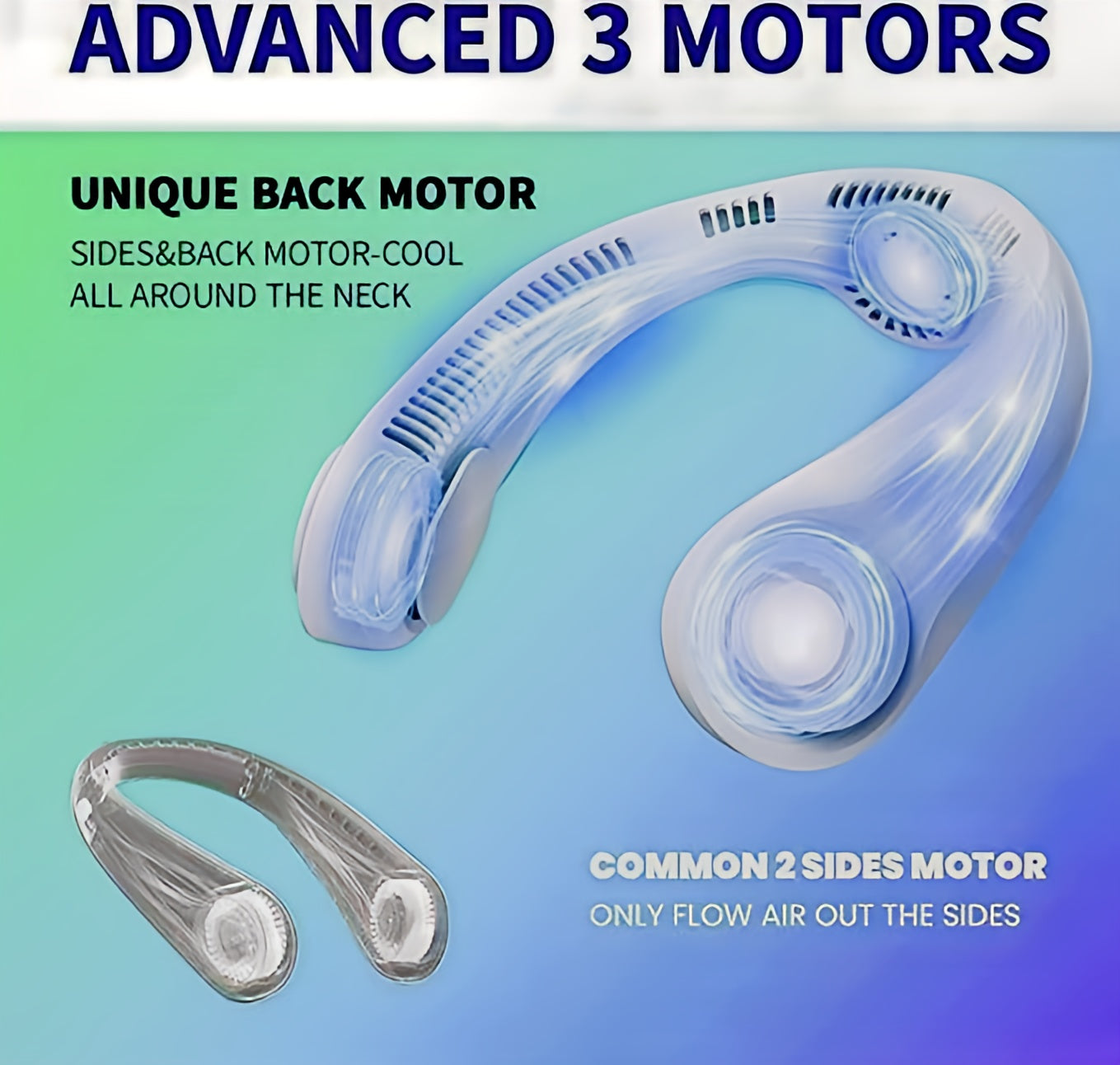 Portable Bladeless Hanging Rechargeable Neck Fan
